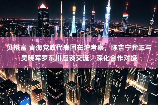 贝格富 青海党政代表团在沪考察，陈吉宁龚正与吴晓军罗东川座谈交流，深化合作对接